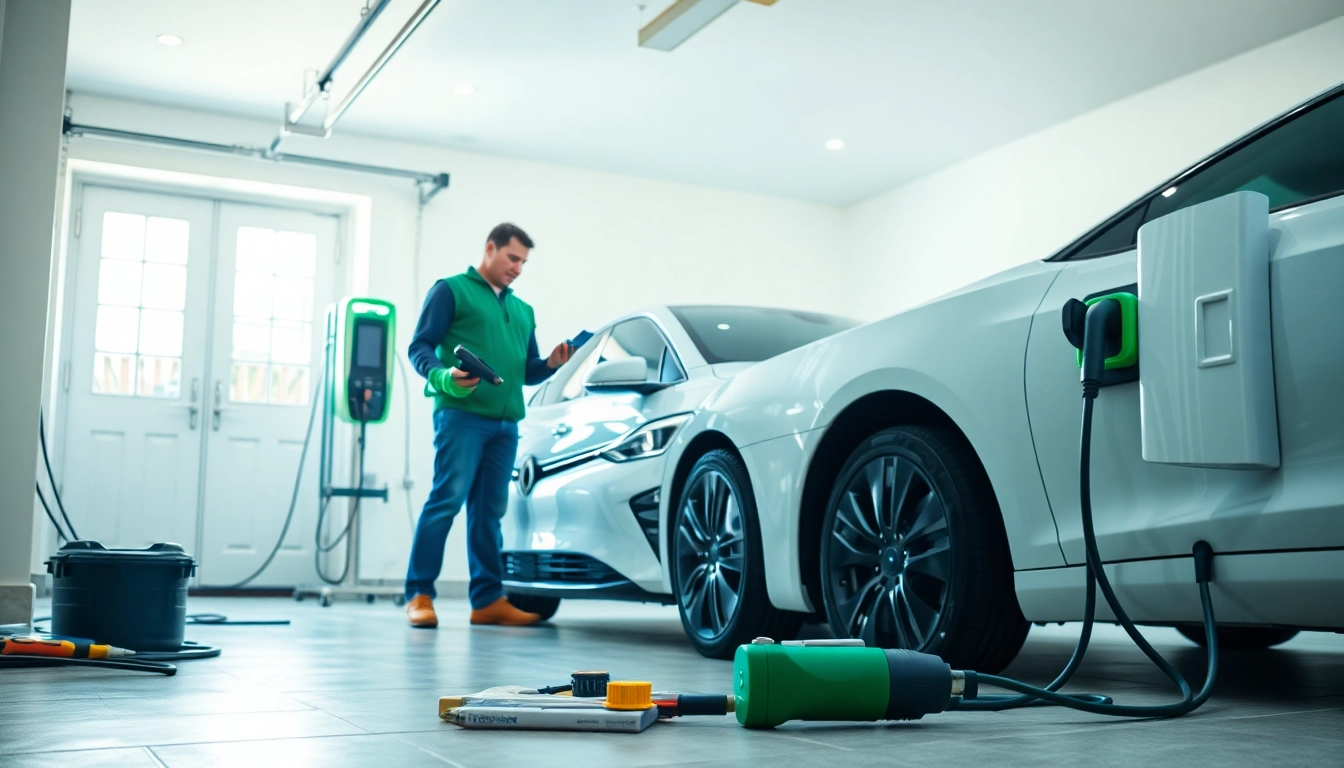 Enhance your home with McNally EV's seamless charger installation featuring a professional technician.