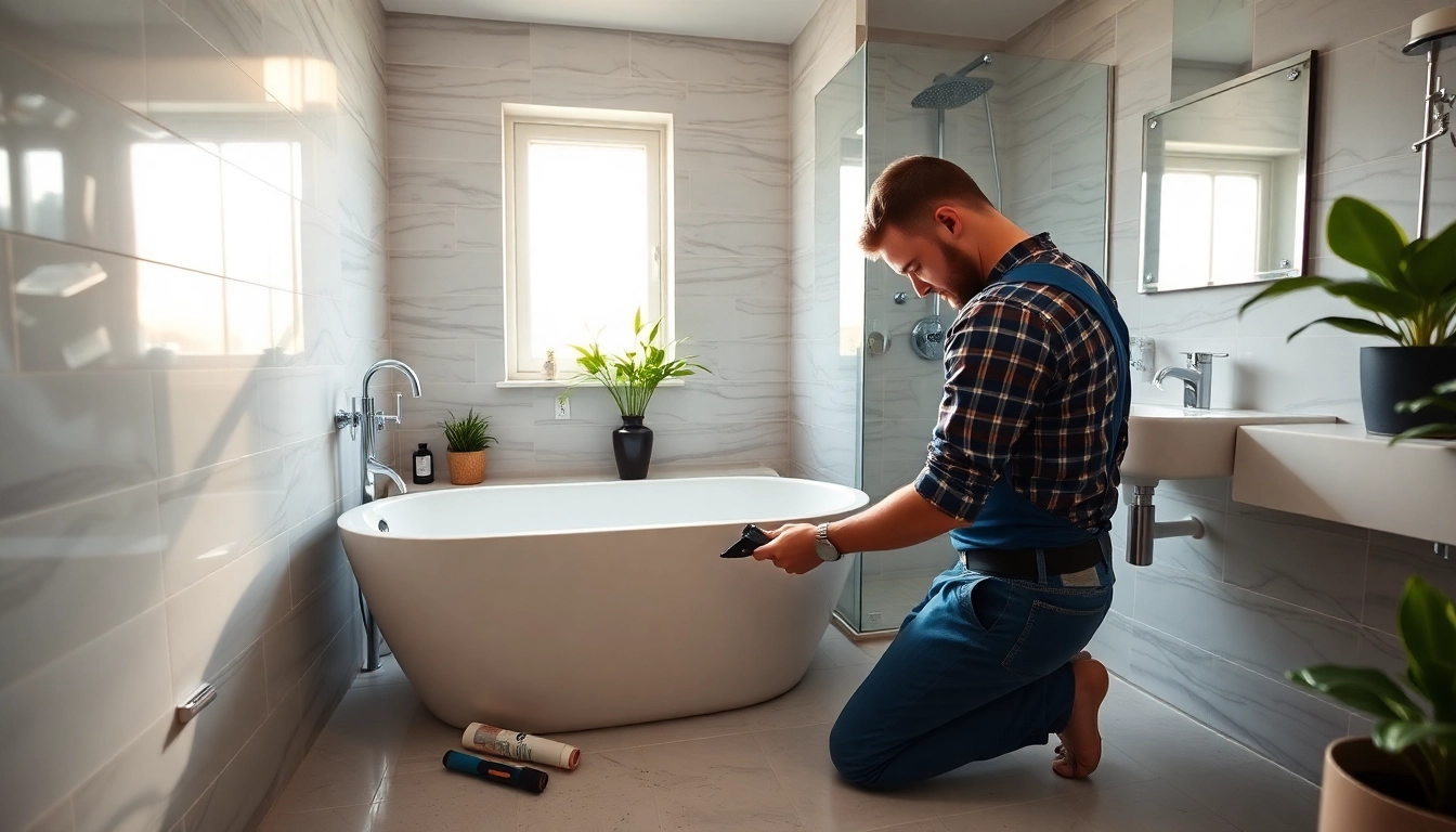 Transforming spaces with a skilled bathroom fitter Manchester in a modern design.