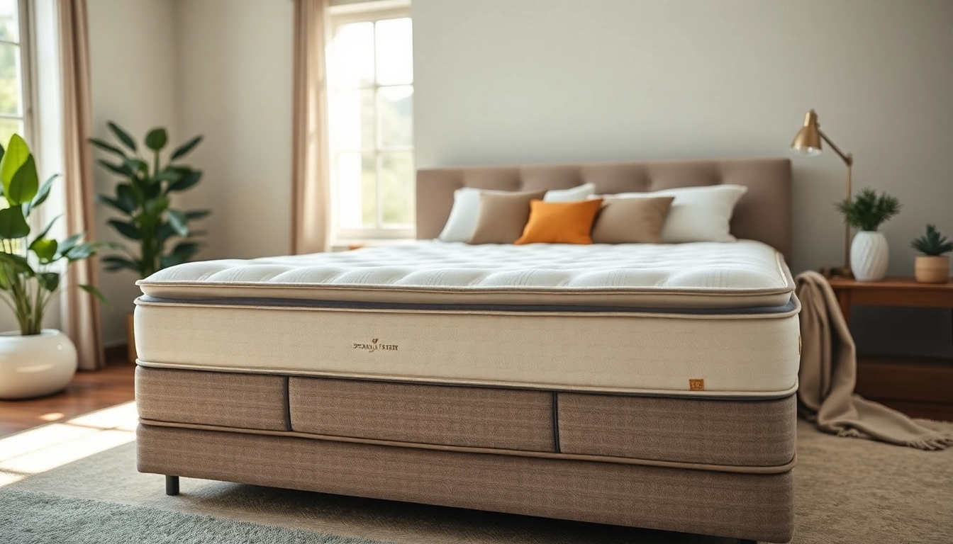 Explore the comfort of a stearns and foster mattress in a tranquil bedroom environment.