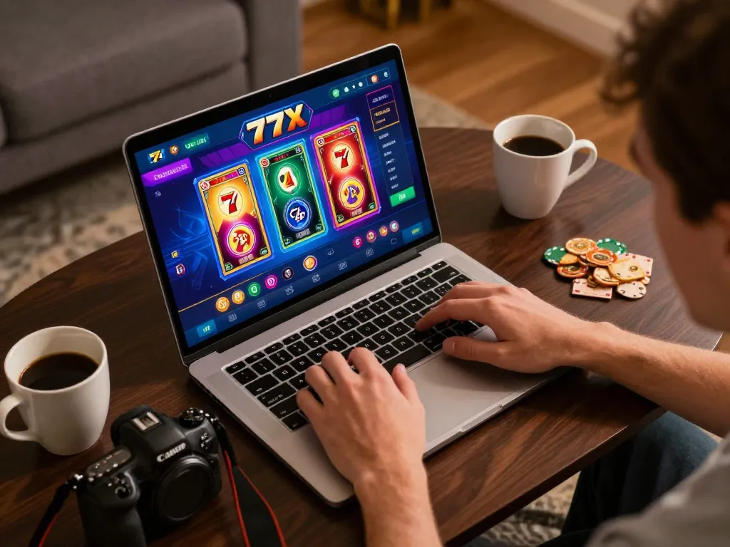 Engaging online gambling action on 777x platform with cozy atmosphere and strategic gameplay.