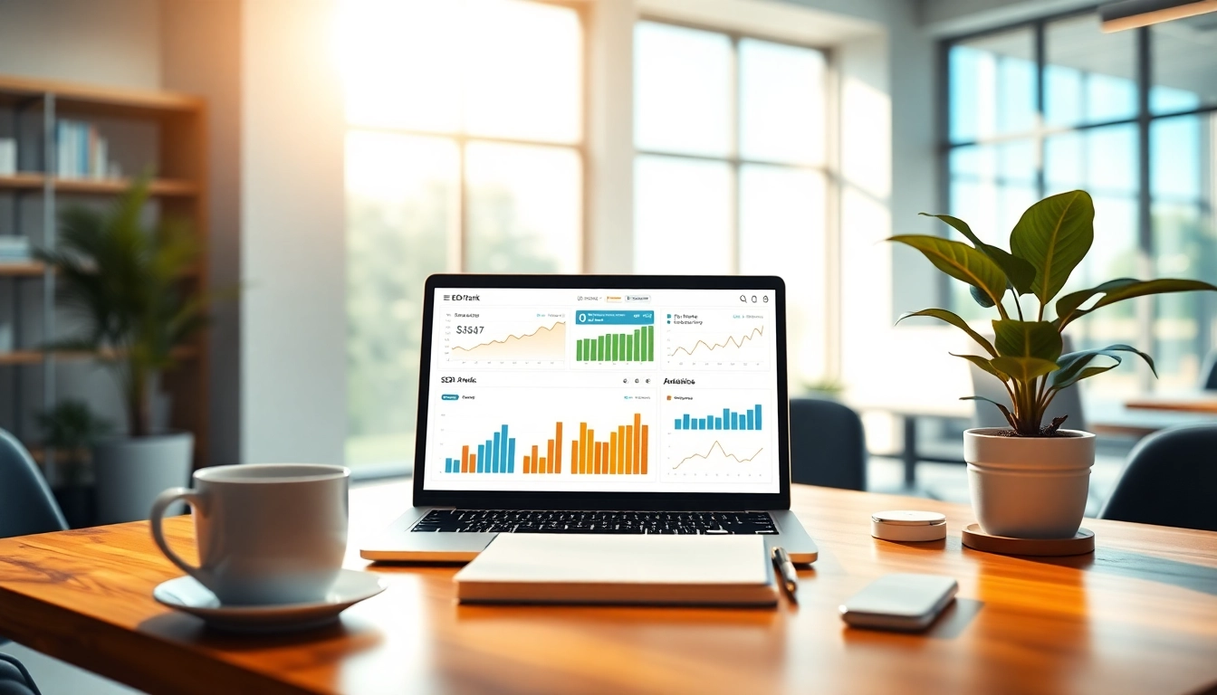 Optimize your SEO Rank with data-driven marketing insights in a bright office setting.