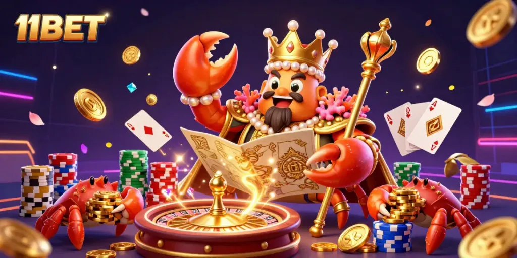 Experience thrilling wins with 11BET as the golden crab emperor reigns over dynamic casino action.