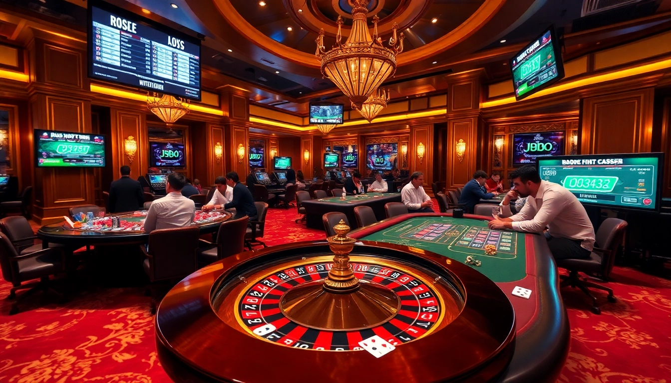 Experience luxury gaming at https://jbo.center/ with vibrant casino tables and exciting betting actions.