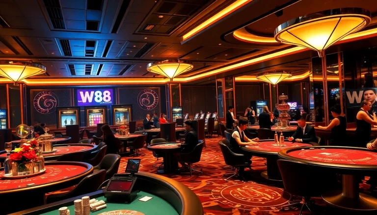 Experience the vibrant atmosphere of W88.nyc's luxurious online casino, featuring dynamic gaming action and professional dealers.