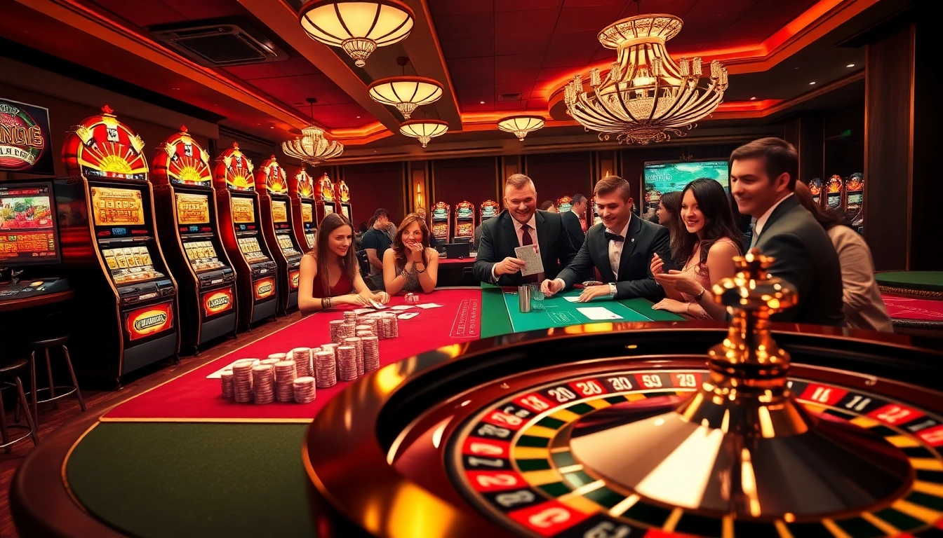 Experience the excitement of live sports betting at luongsontv with players enjoying poker games and vibrant casino visuals.