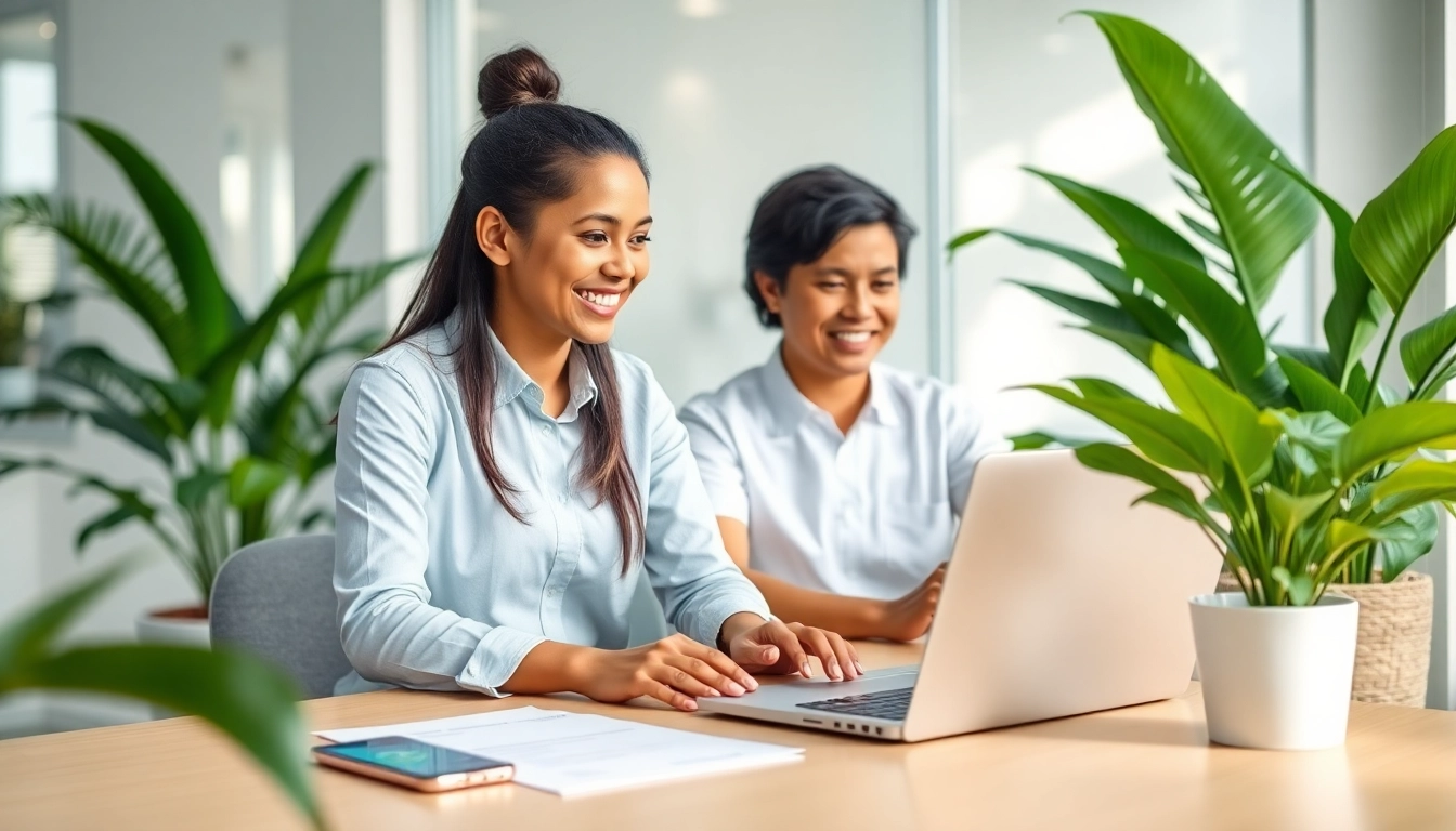 PP9WIN payment methods illustrated in a modern PNG office with WhatsApp interactions.