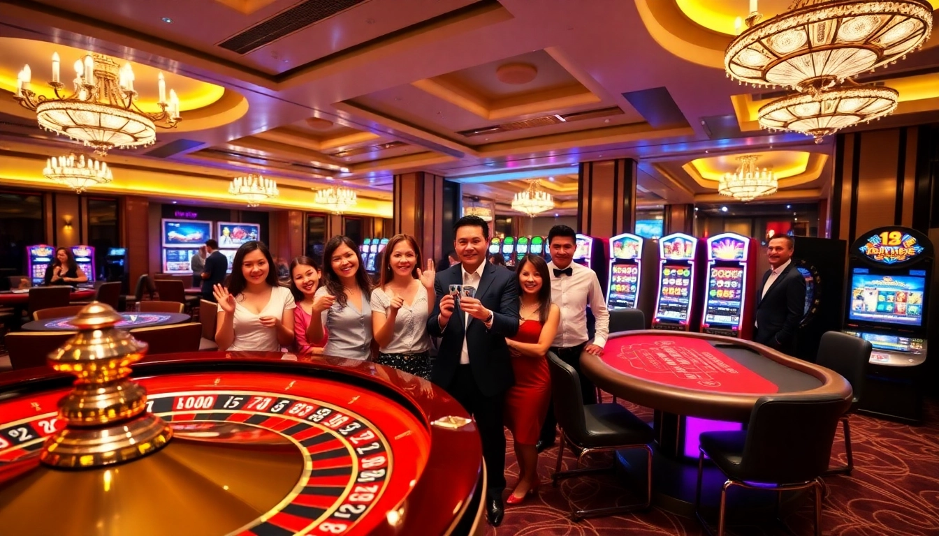 E2bet vip com: Players engage in a thrilling casino experience at a luxurious table with cards and chips.
