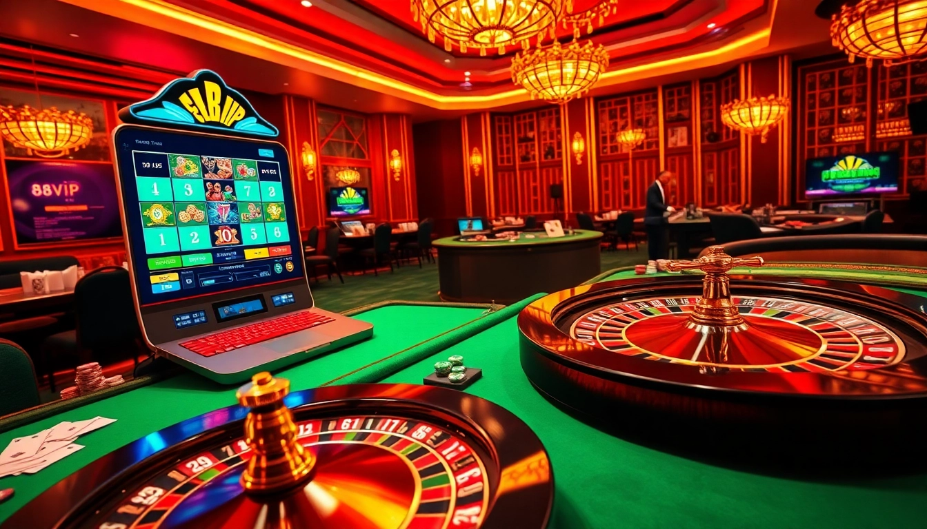Experience the excitement of Nhà Cái 68VIP with dynamic casino gaming and vibrant visuals.