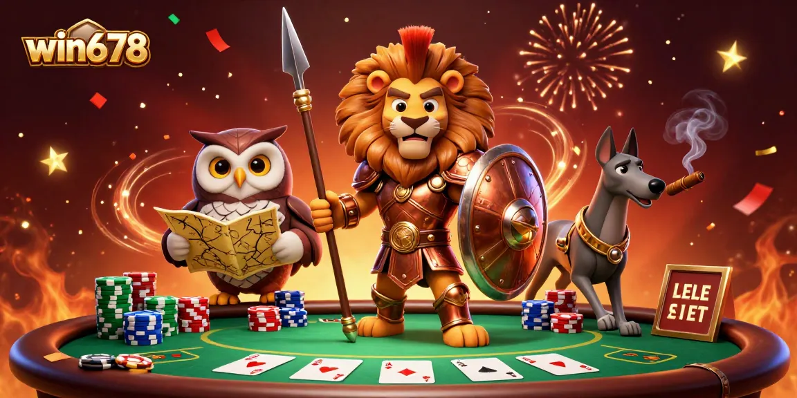 Experience thrilling gameplay at win678 with a dynamic poker scene featuring vibrant character art and game elements.