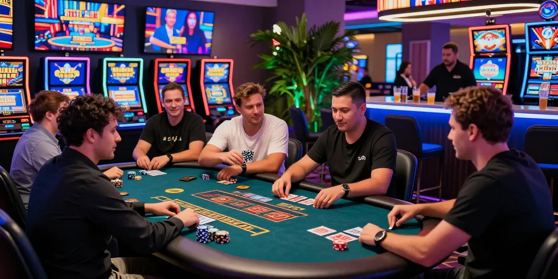 Exciting players at credit card casinos enjoying live dealer games and interactive slots in a modern casino atmosphere.