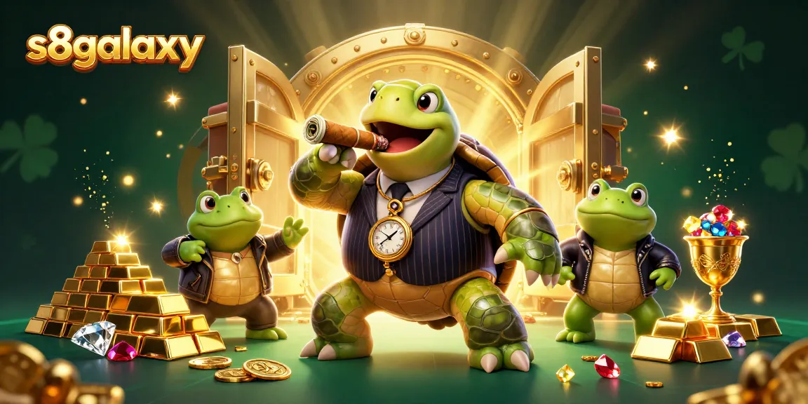 s8galaxy offers a thrilling casino experience featuring a stylish snapping turtle mobster with gold treasures
